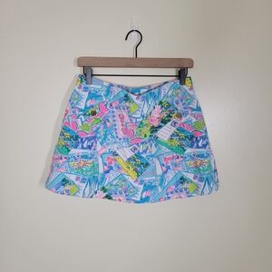 Lilly Pulitzer Madison Skort Pop Up Wish You Were Here Medium